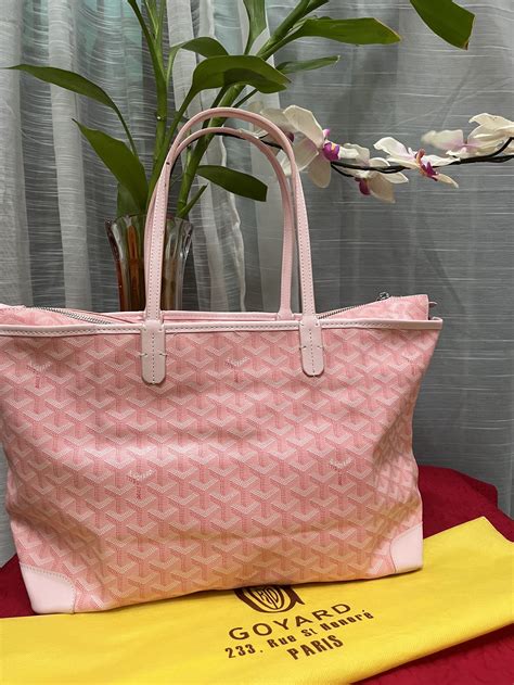 goyard bag pink price|Goyard pink tote bag.